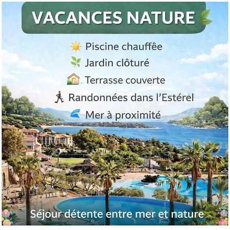 CAP ESTÉREL Famille Multisports-2 pièces vue Mer -JARDIN - Parking -Climatisation- 5 piscines dont une chauffée Animations petits et Grands à partir du 04 Avril au 02 Novembre Saint-Raphaël