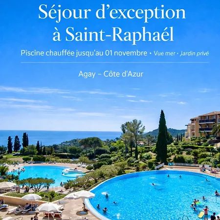 Lejlighed Appartement Avec Jardin Et Terrasse - Vue Mer -Terrasse -Parking -Piscine Chauffee 04 Avril & 01 Novembre - Parc Residentiel En Front De Mer Saint-Raphaël