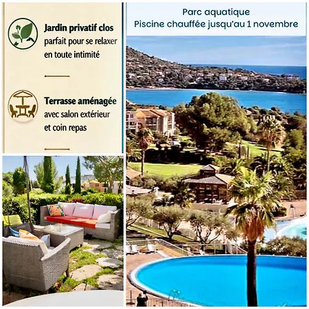 Appartement Avec Jardin Et Terrasse - Vue Mer -Terrasse -Parking -Piscine Chauffee 04 Avril & 01 Novembre - Parc Residentiel En Front De Mer Lejlighed