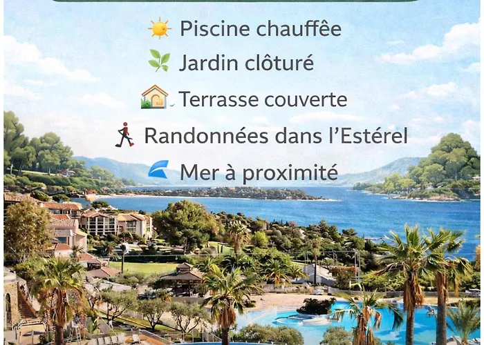 Cap Esterel Famille - Multisports- Appartement 4 Personnes En Rez De Jardin - Vue Mer -Terrasse -Parking - Saint-Raphaël